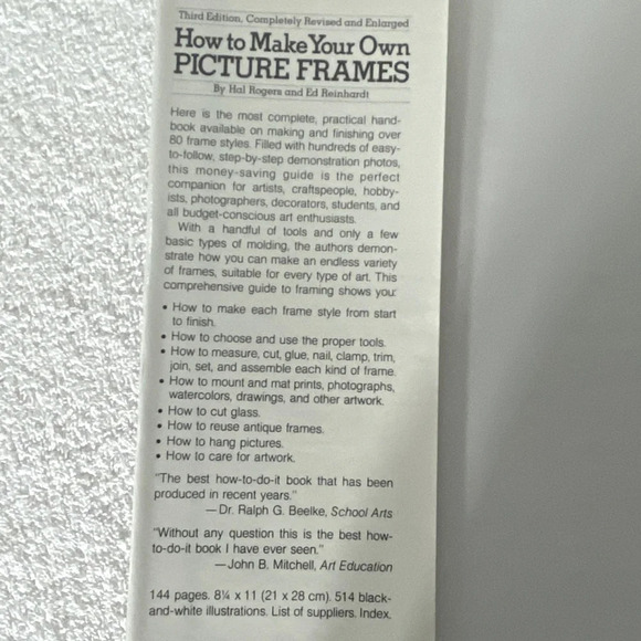 Vintage How To Make Your Own Picture Frames Hardcover Book - Picture 4 of 14